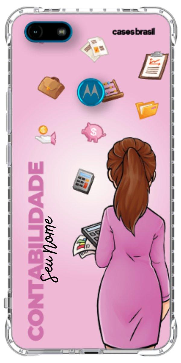 Capinha para Celular Contabilidade - Boneca Profissão Com Fundo