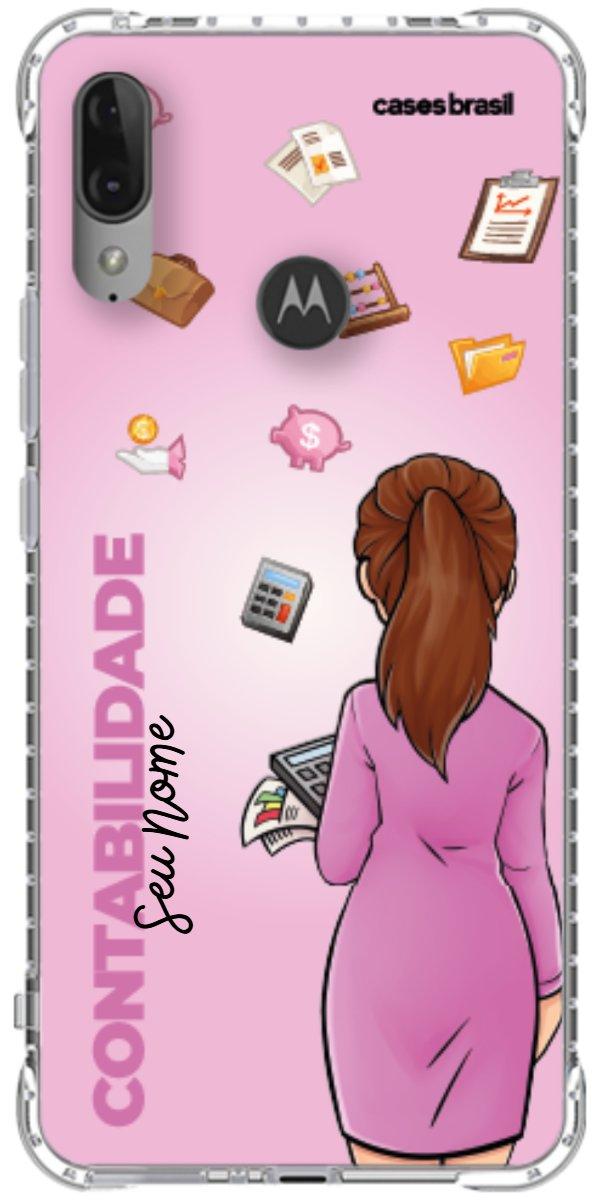 Capinha para Celular Contabilidade - Boneca Profissão Com Fundo