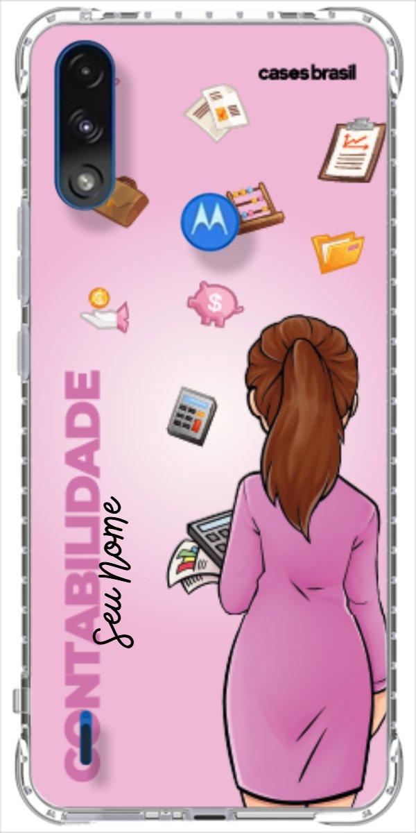 Capinha para Celular Contabilidade - Boneca Profissão Com Fundo