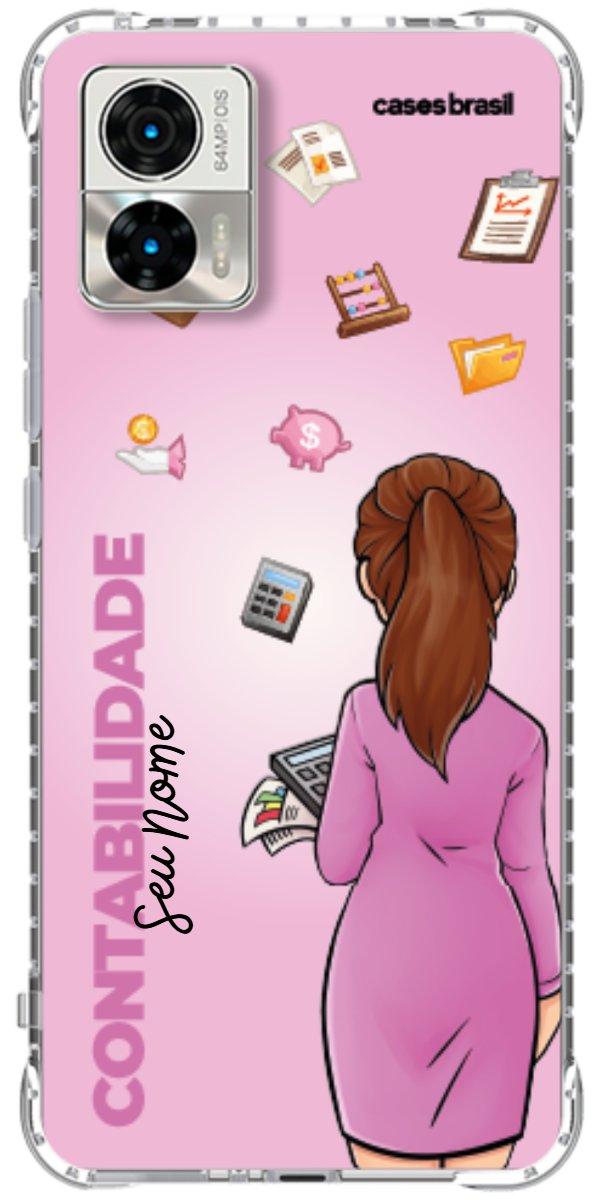 Capinha para Celular Contabilidade - Boneca Profissão Com Fundo