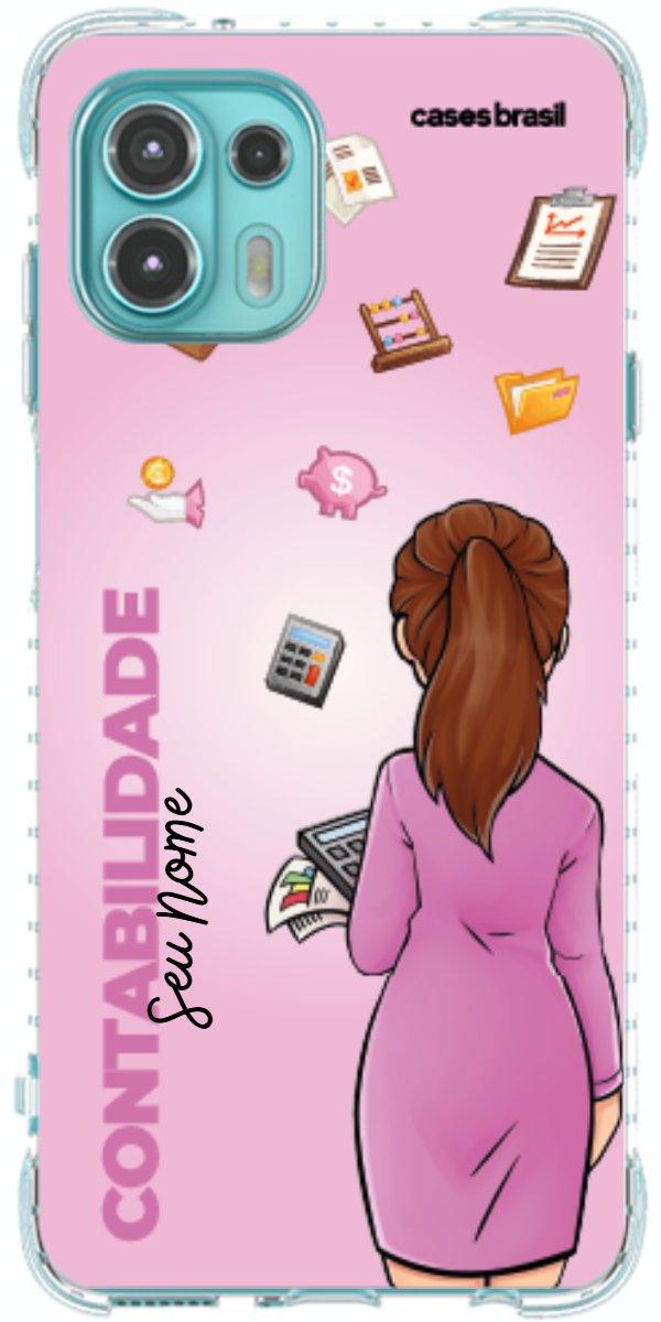 Capinha para Celular Contabilidade - Boneca Profissão Com Fundo