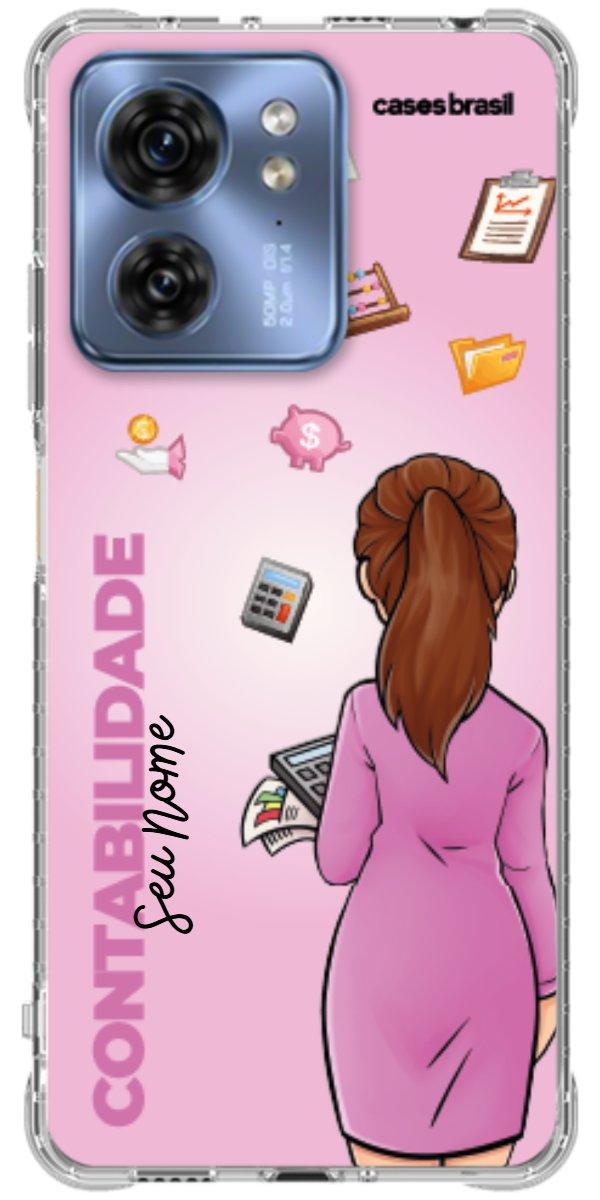 Capinha para Celular Contabilidade - Boneca Profissão Com Fundo