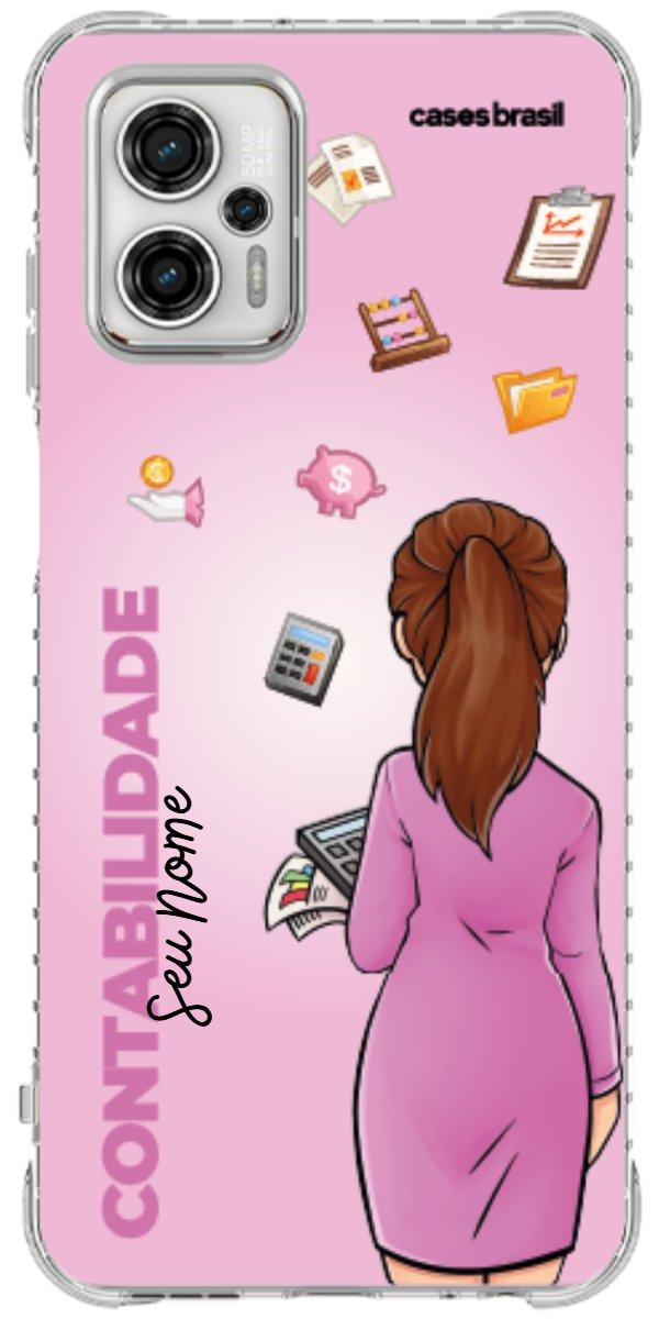 Capinha para Celular Contabilidade - Boneca Profissão Com Fundo