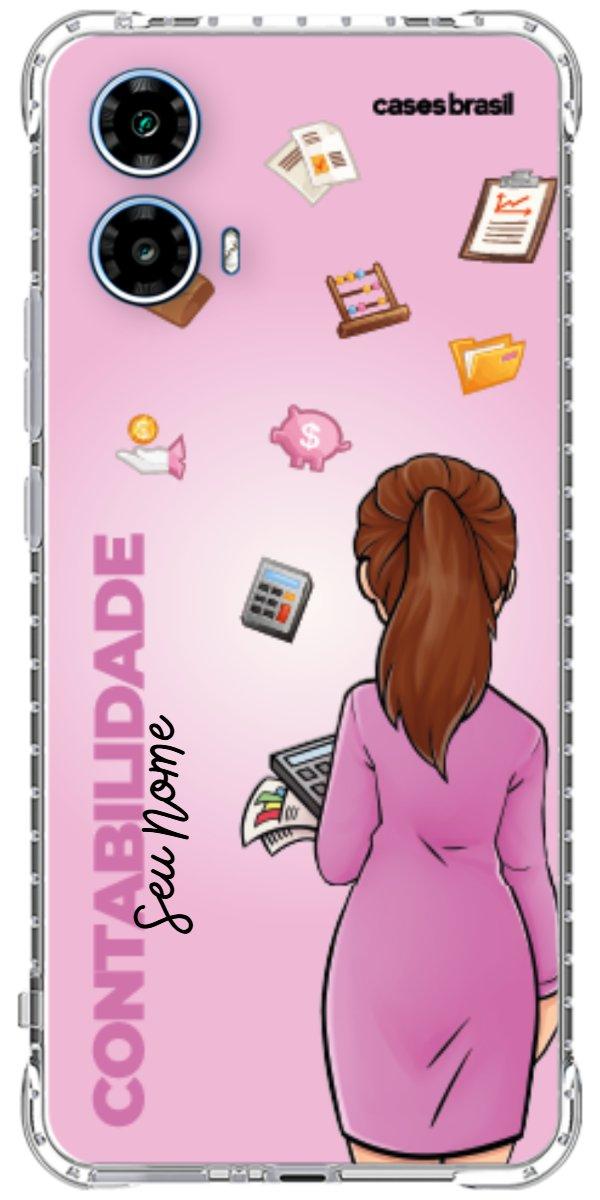 Capinha para Celular Contabilidade - Boneca Profissão Com Fundo