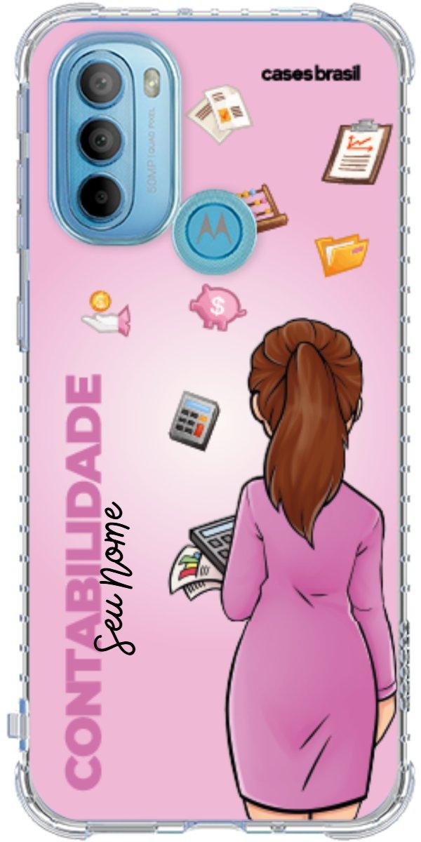 Capinha para Celular Contabilidade - Boneca Profissão Com Fundo