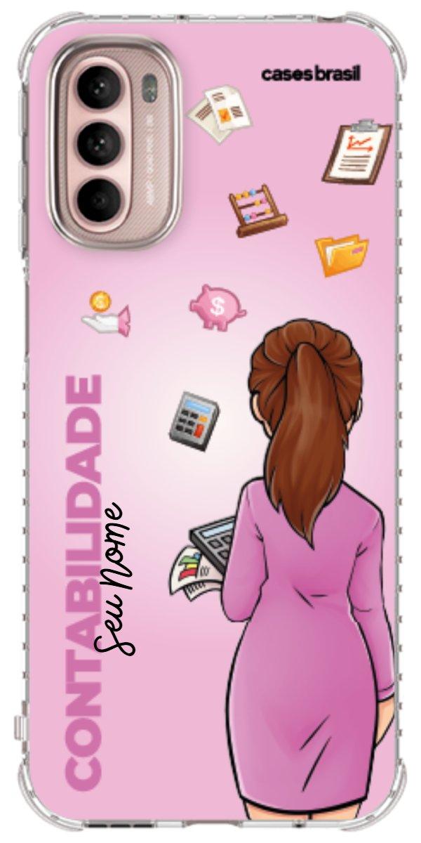 Capinha para Celular Contabilidade - Boneca Profissão Com Fundo