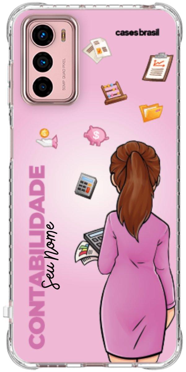 Capinha para Celular Contabilidade - Boneca Profissão Com Fundo