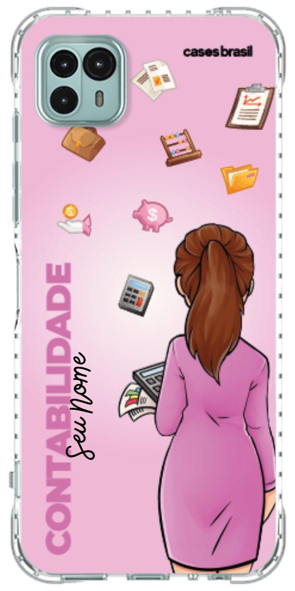 Capinha para Celular Contabilidade - Boneca Profissão Com Fundo