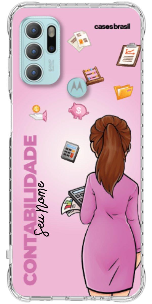 Capinha para Celular Contabilidade - Boneca Profissão Com Fundo