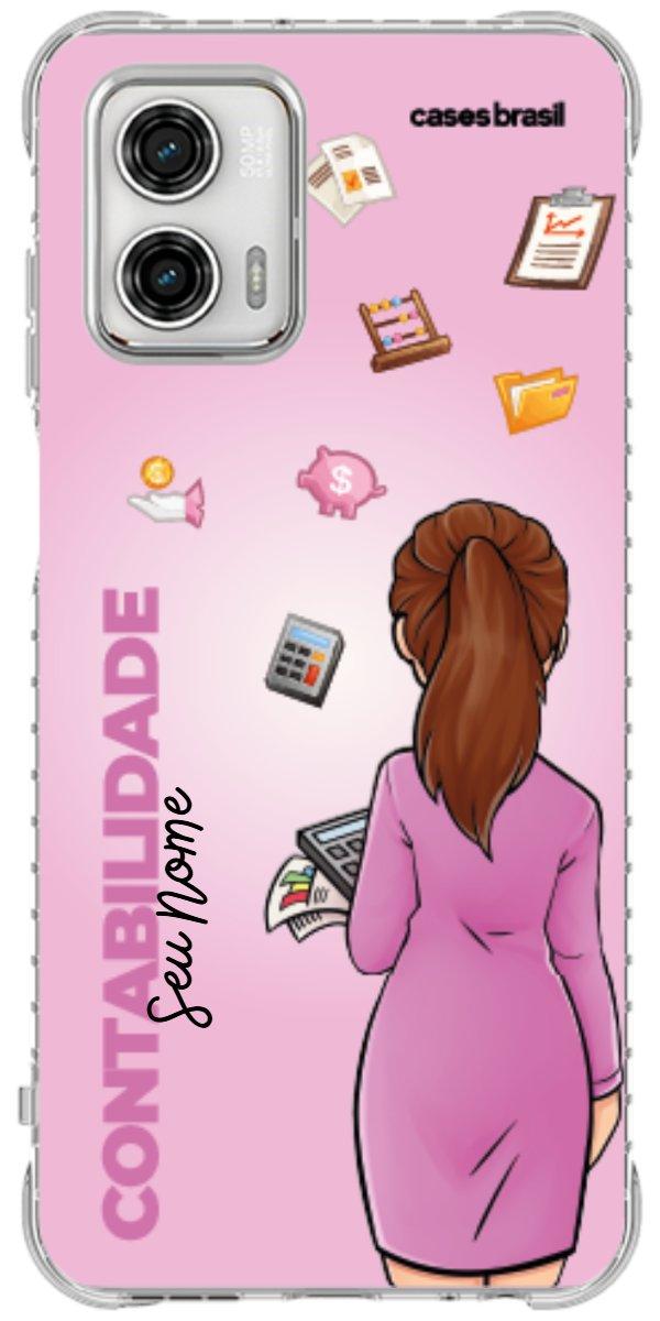 Capinha para Celular Contabilidade - Boneca Profissão Com Fundo