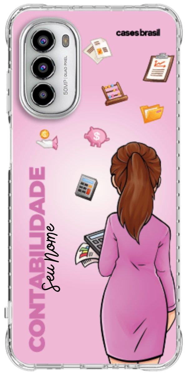 Capinha para Celular Contabilidade - Boneca Profissão Com Fundo