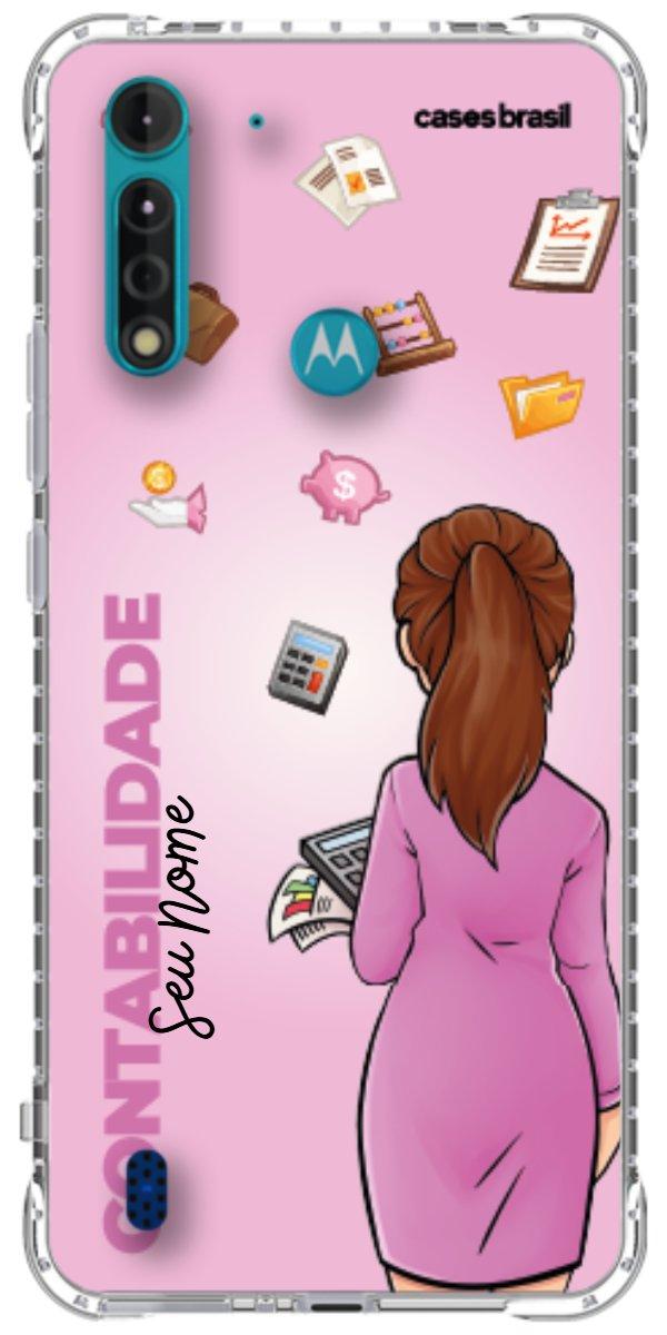 Capinha para Celular Contabilidade - Boneca Profissão Com Fundo