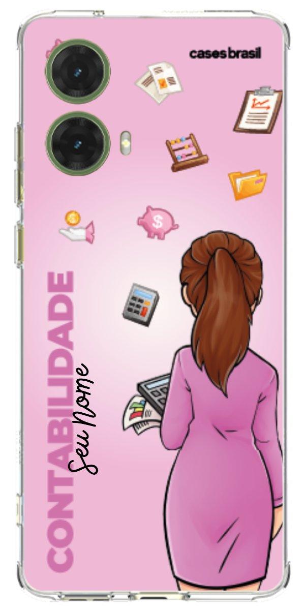 Capinha para Celular Contabilidade - Boneca Profissão Com Fundo