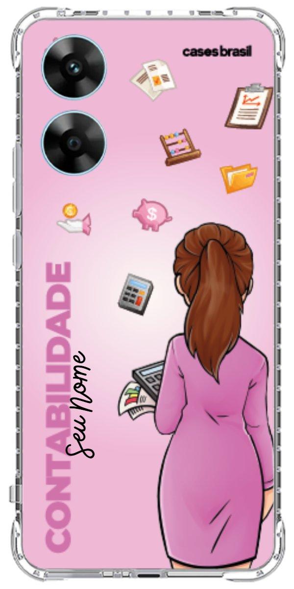 Capinha para Celular Contabilidade - Boneca Profissão Com Fundo