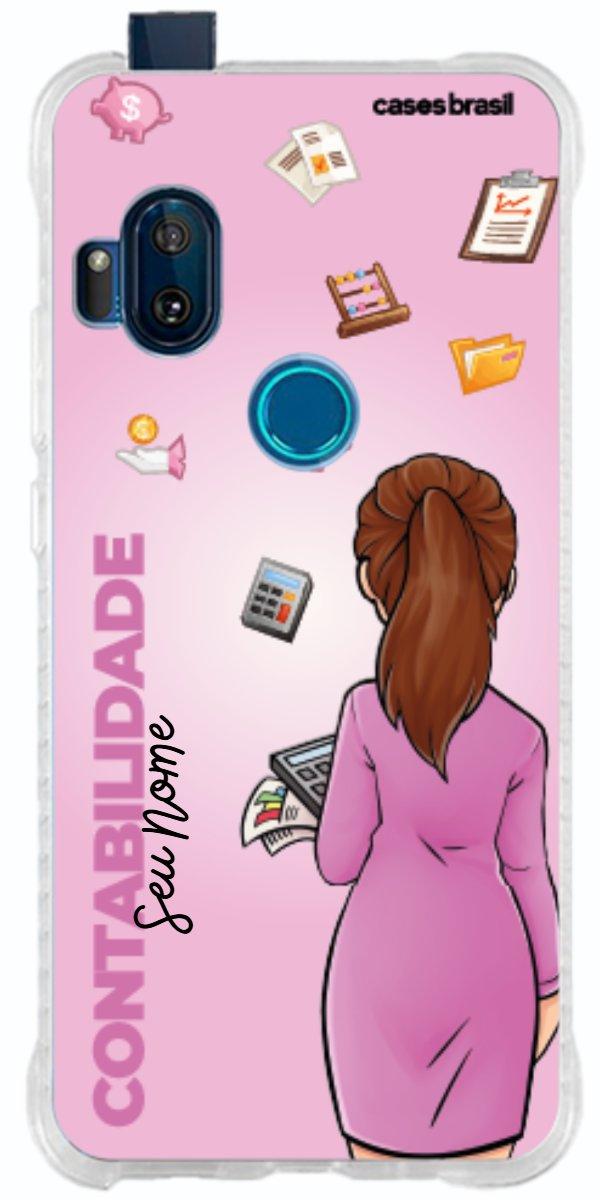 Capinha para Celular Contabilidade - Boneca Profissão Com Fundo