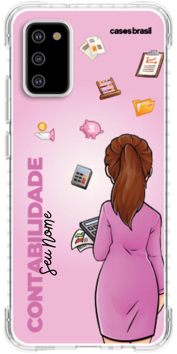 Capinha para Celular Contabilidade - Boneca Profissão Com Fundo
