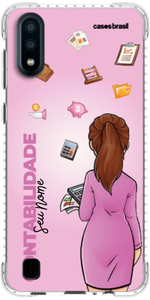 Capinha para Celular Contabilidade - Boneca Profissão Com Fundo