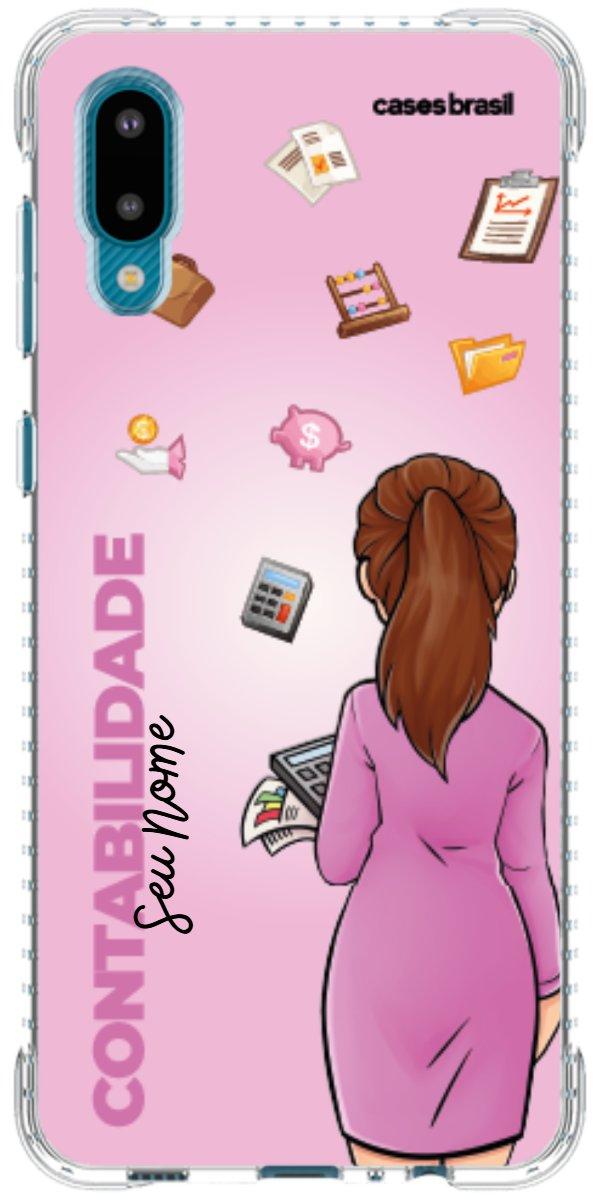 Capinha para Celular Contabilidade - Boneca Profissão Com Fundo