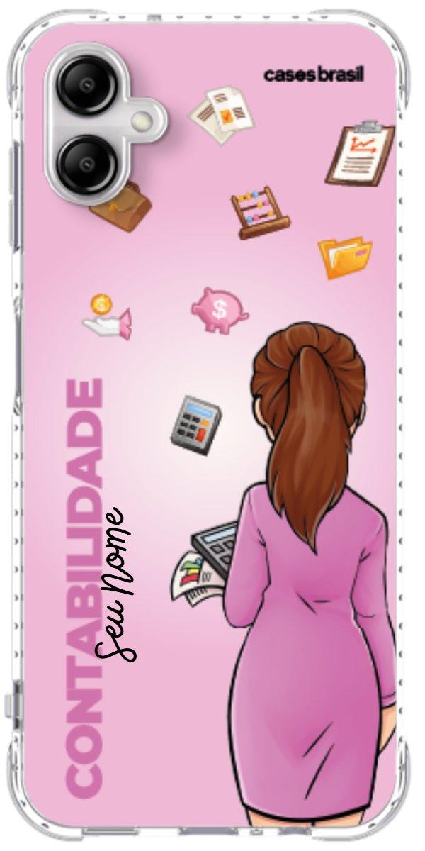 Capinha para Celular Contabilidade - Boneca Profissão Com Fundo