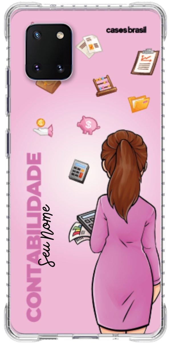Capinha para Celular Contabilidade - Boneca Profissão Com Fundo