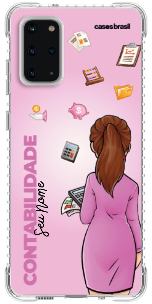 Capinha para Celular Contabilidade - Boneca Profissão Com Fundo