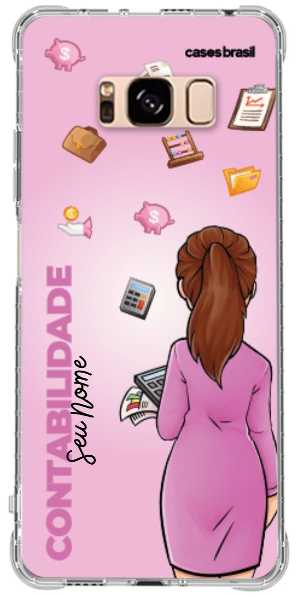 Capinha para Celular Contabilidade - Boneca Profissão Com Fundo