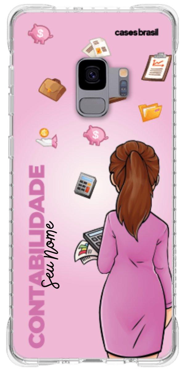 Capinha para Celular Contabilidade - Boneca Profissão Com Fundo