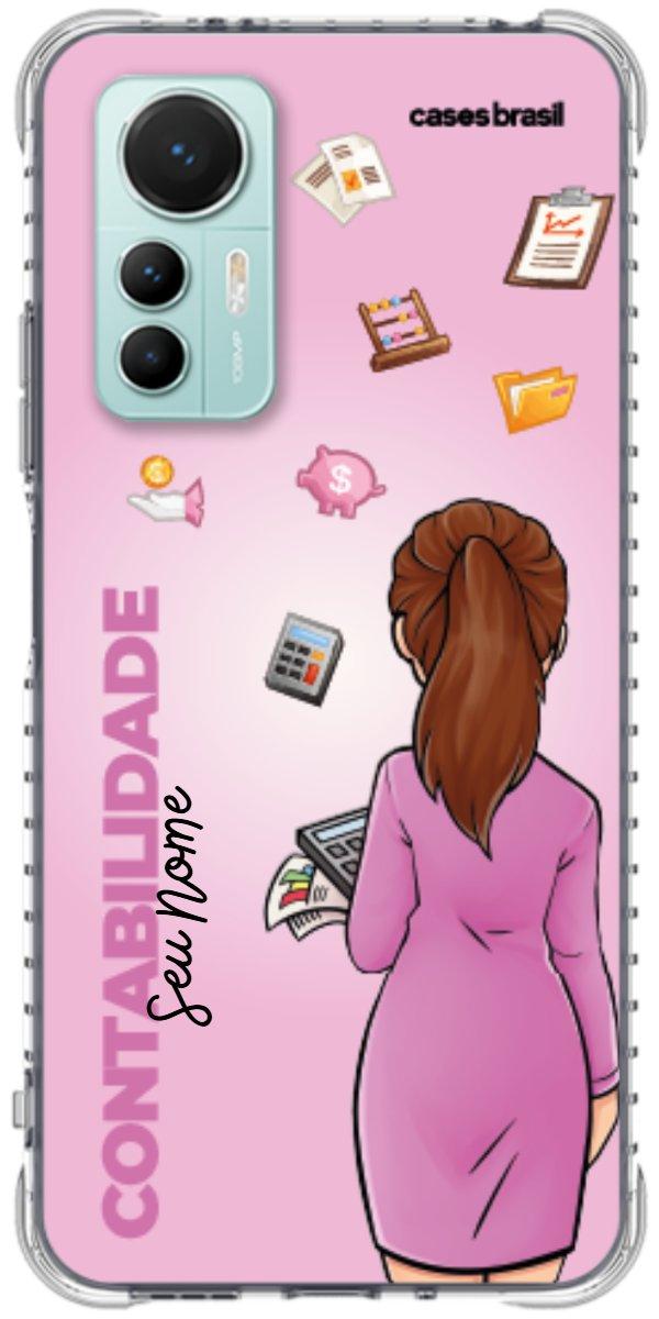 Capinha para Celular Contabilidade - Boneca Profissão Com Fundo