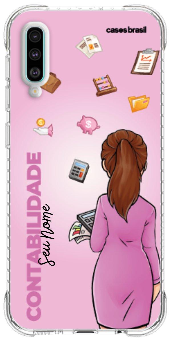 Capinha para Celular Contabilidade - Boneca Profissão Com Fundo