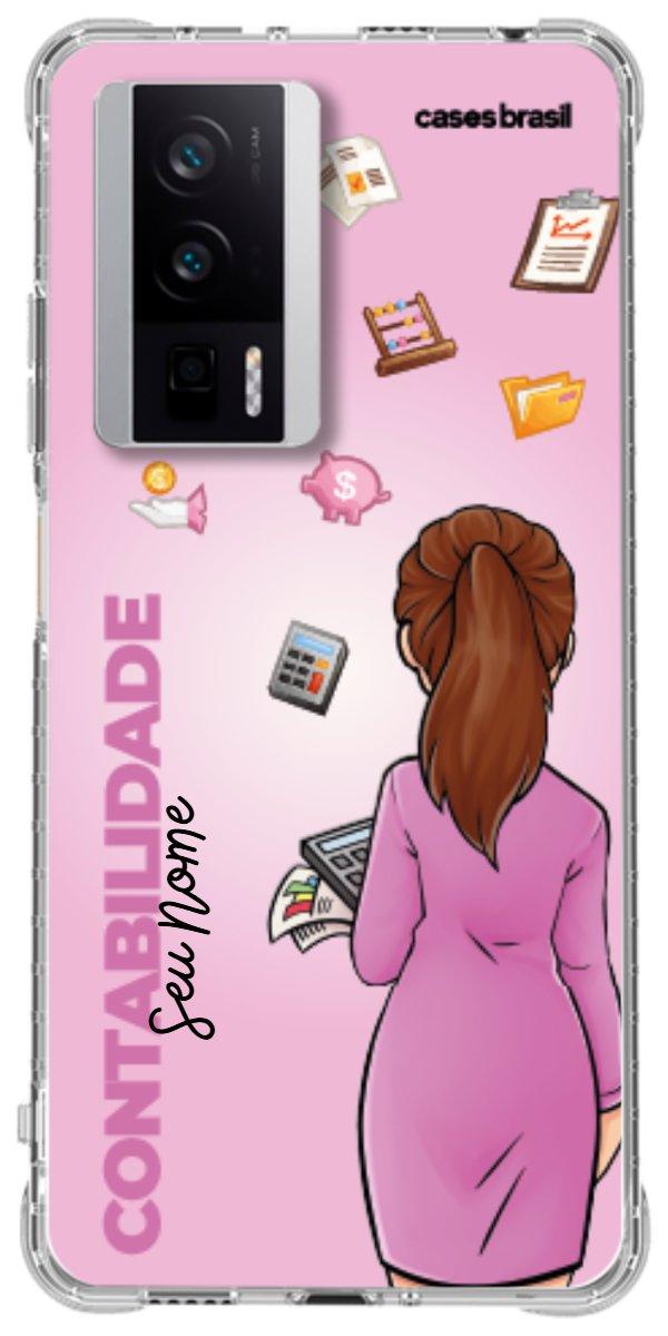 Capinha para Celular Contabilidade - Boneca Profissão Com Fundo