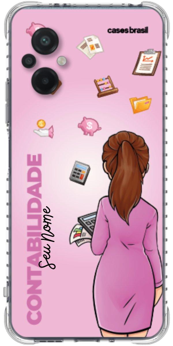 Capinha para Celular Contabilidade - Boneca Profissão Com Fundo