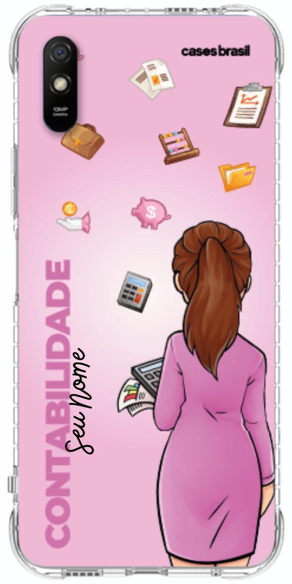 Capinha para Celular Contabilidade - Boneca Profissão Com Fundo