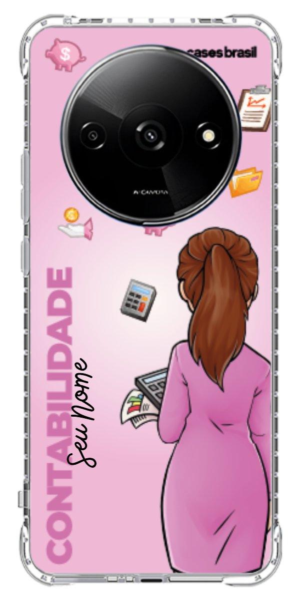 Capinha para Celular Contabilidade - Boneca Profissão Com Fundo