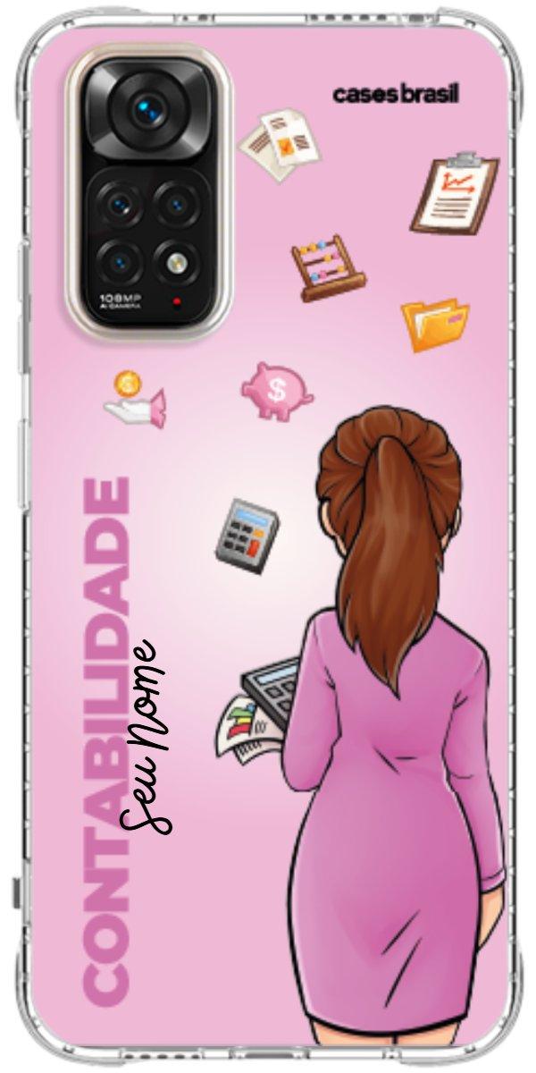 Capinha para Celular Contabilidade - Boneca Profissão Com Fundo