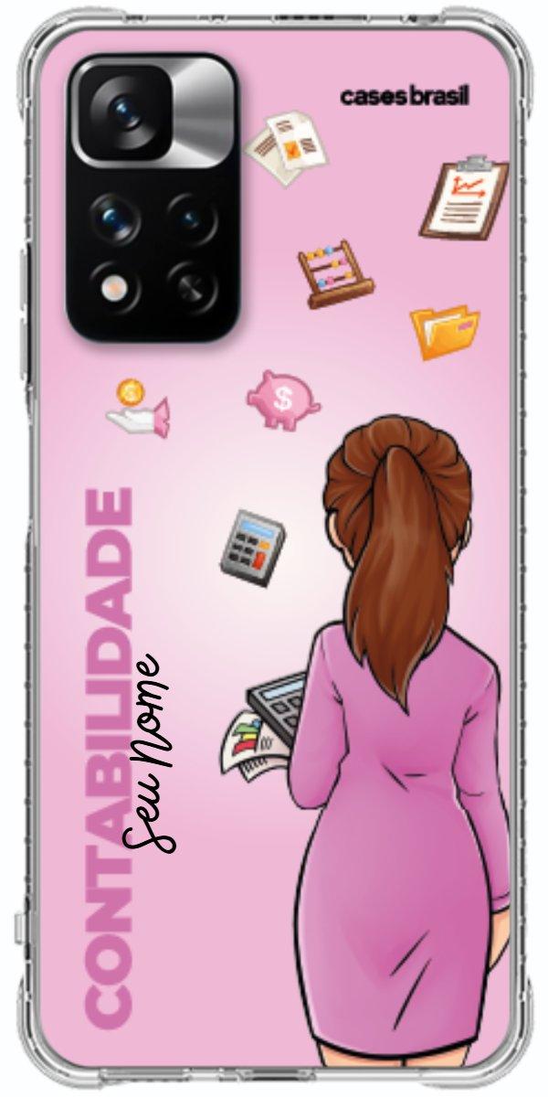 Capinha para Celular Contabilidade - Boneca Profissão Com Fundo
