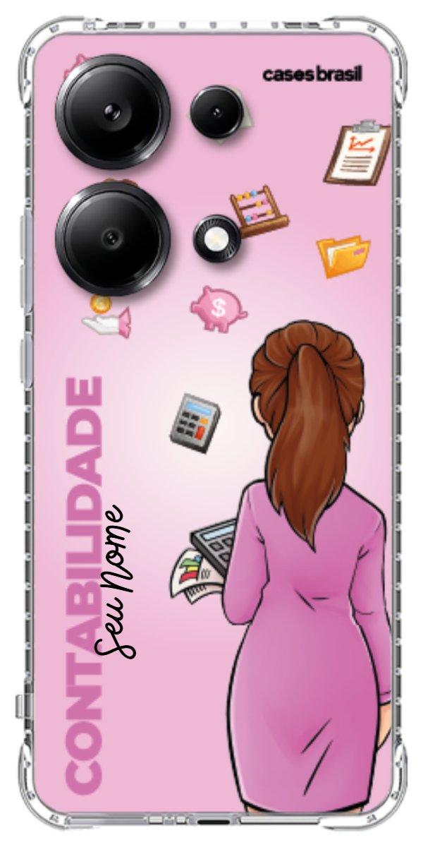 Capinha para Celular Contabilidade - Boneca Profissão Com Fundo