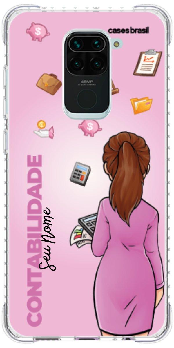 Capinha para Celular Contabilidade - Boneca Profissão Com Fundo