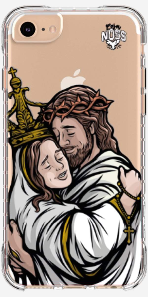 Capinha para Celular Tudo com Jesus Nada sem Maria 02