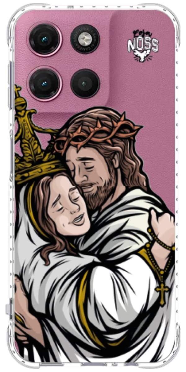 Capinha para Celular Tudo com Jesus Nada sem Maria 02