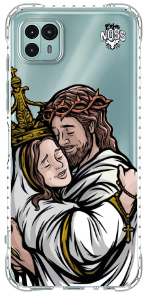 Capinha para Celular Tudo com Jesus Nada sem Maria 02