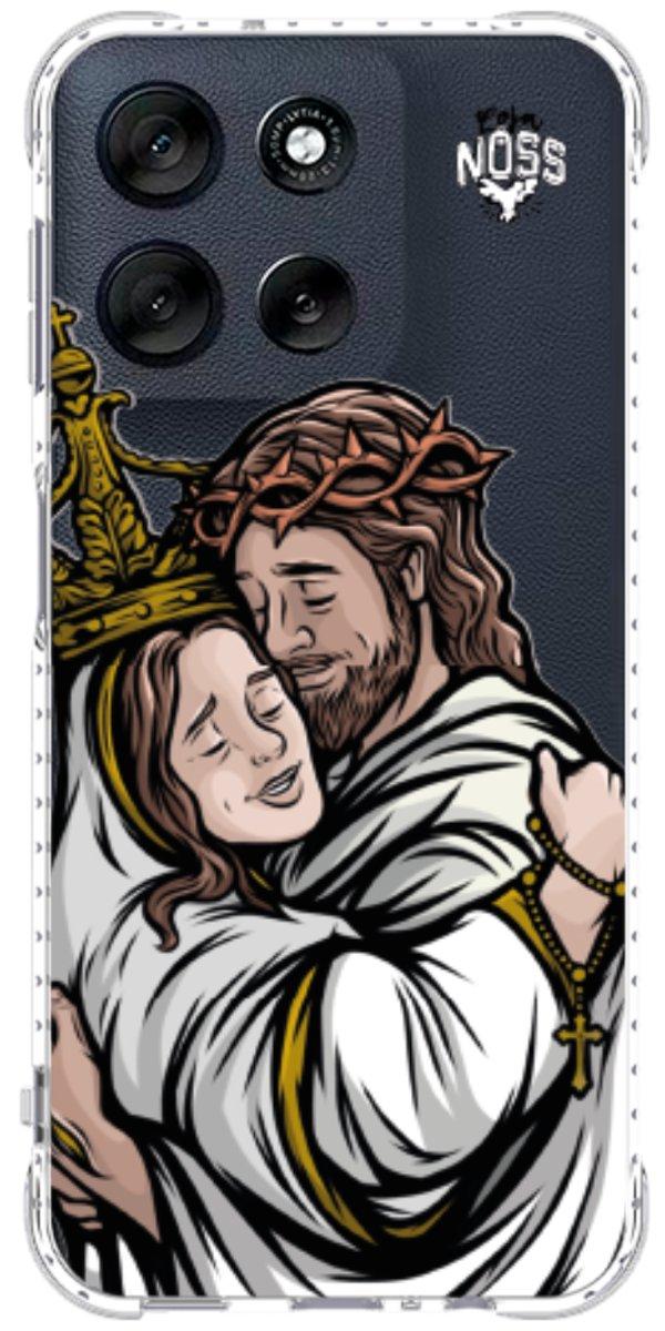 Capinha para Celular Tudo com Jesus Nada sem Maria 02