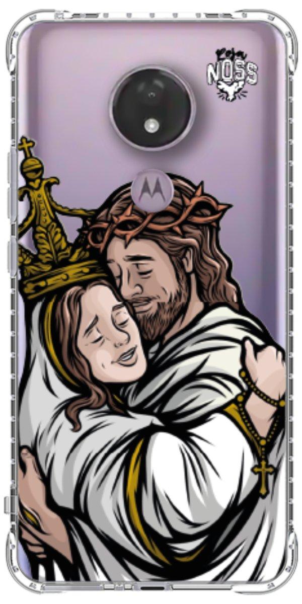 Capinha para Celular Tudo com Jesus Nada sem Maria 02