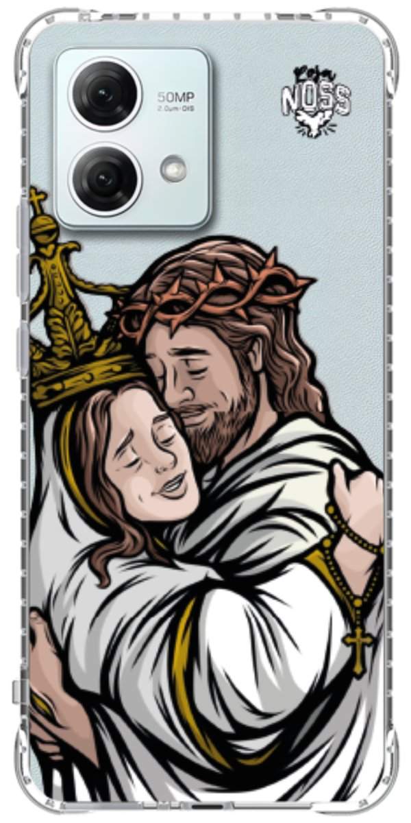 Capinha para Celular Tudo com Jesus Nada sem Maria 02