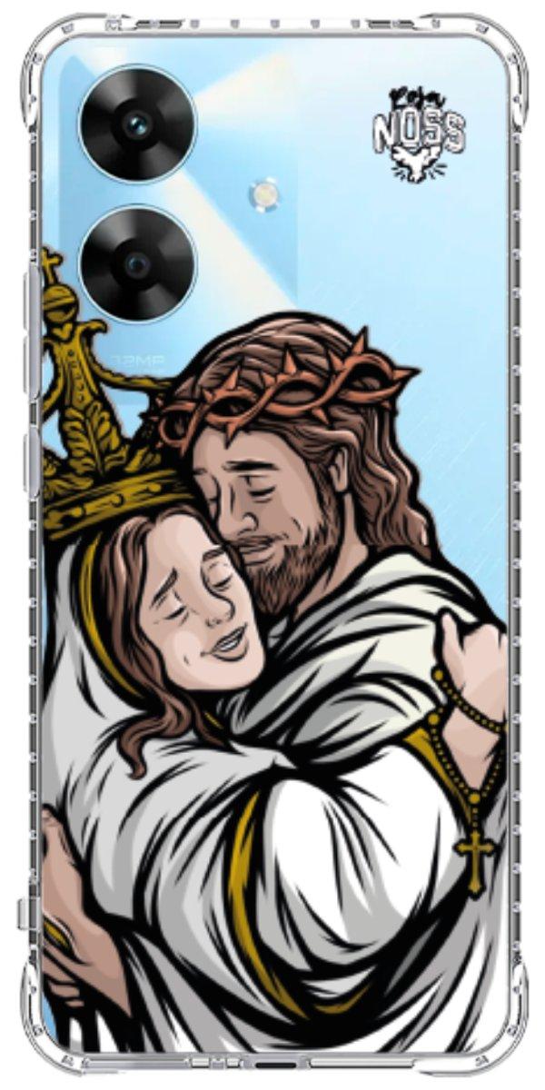 Capinha para Celular Tudo com Jesus Nada sem Maria 02