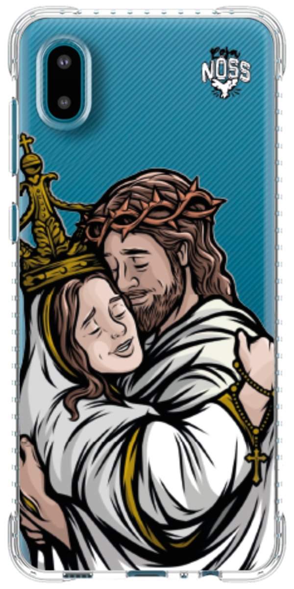 Capinha Para Celular Tudo com Jesus Nada sem Maria