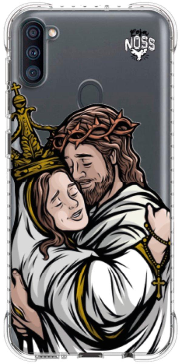 Capinha para Celular Tudo com Jesus Nada sem Maria 02