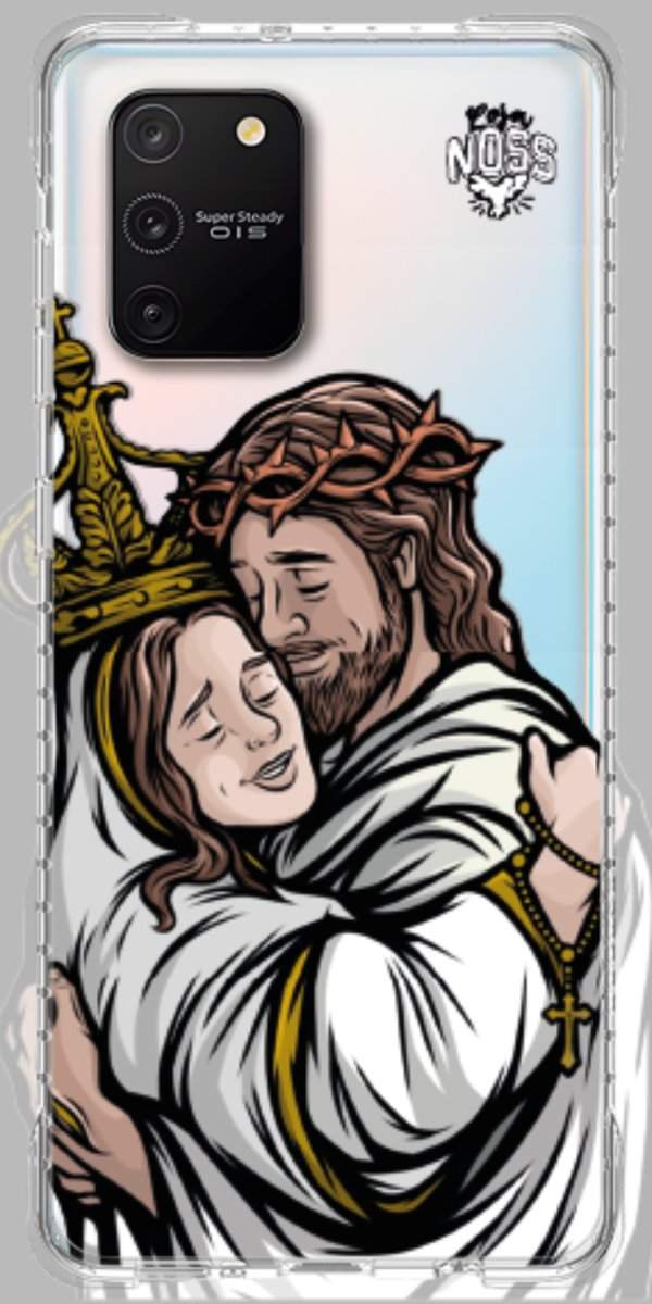 Capinha Para Celular Tudo com Jesus Nada sem Maria