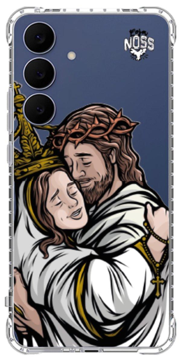 Capinha para Celular Tudo com Jesus Nada sem Maria 02