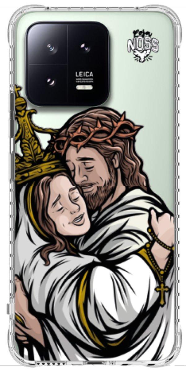 Capinha para Celular Tudo com Jesus Nada sem Maria 02