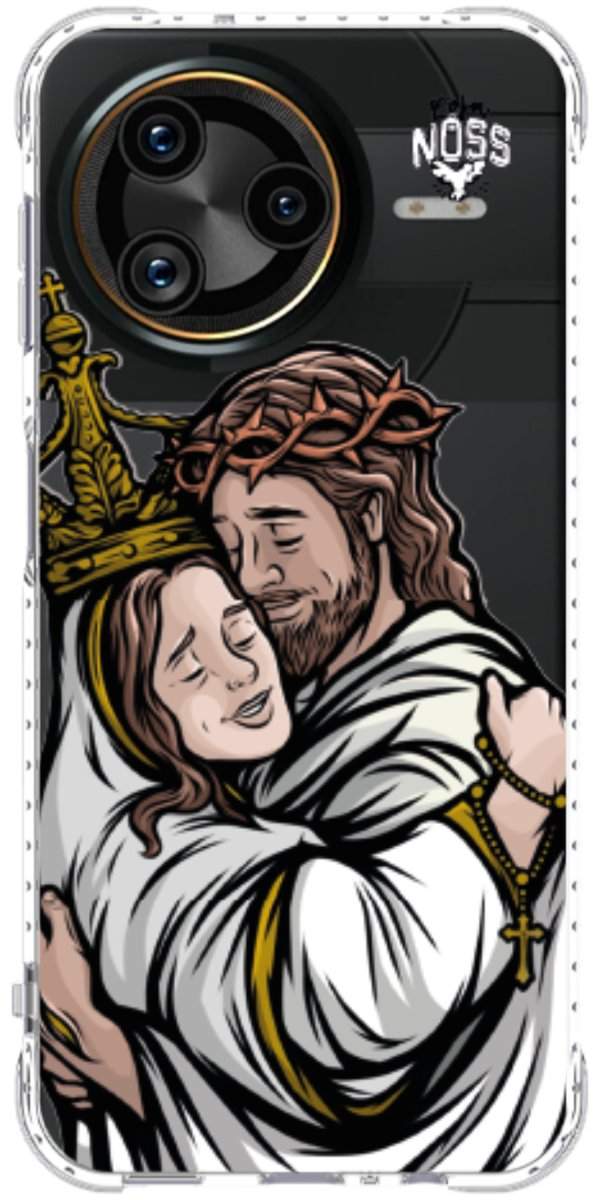 Capinha para Celular Tudo com Jesus Nada sem Maria 02